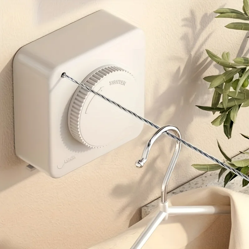 

167.32 inch retractable clothesline reel 304 stainless steel indoor invisible suitable for rental room balcony towel quilt