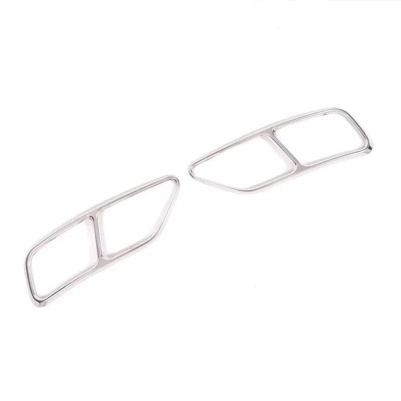 아우디 A5 A4 B9 2020-2024 테일 스로트 프레임 장식 트림 액세서리에 대한 스테인레스 스틸 블랙 자동차 테일 배기관 커버