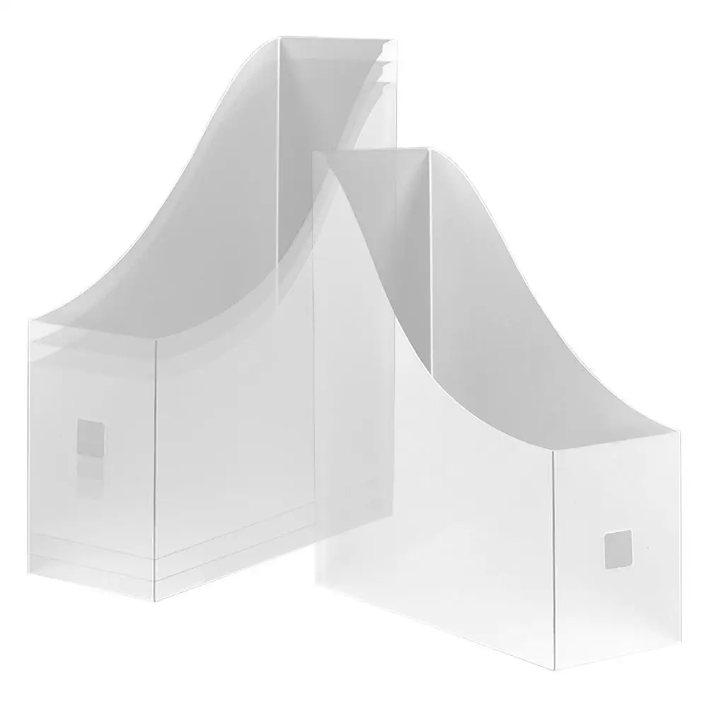 5Pcs File Rack Storage Box Curve Design Plastic Desktop ganizer Folder Holder Office Classroom vertical paper organizer file