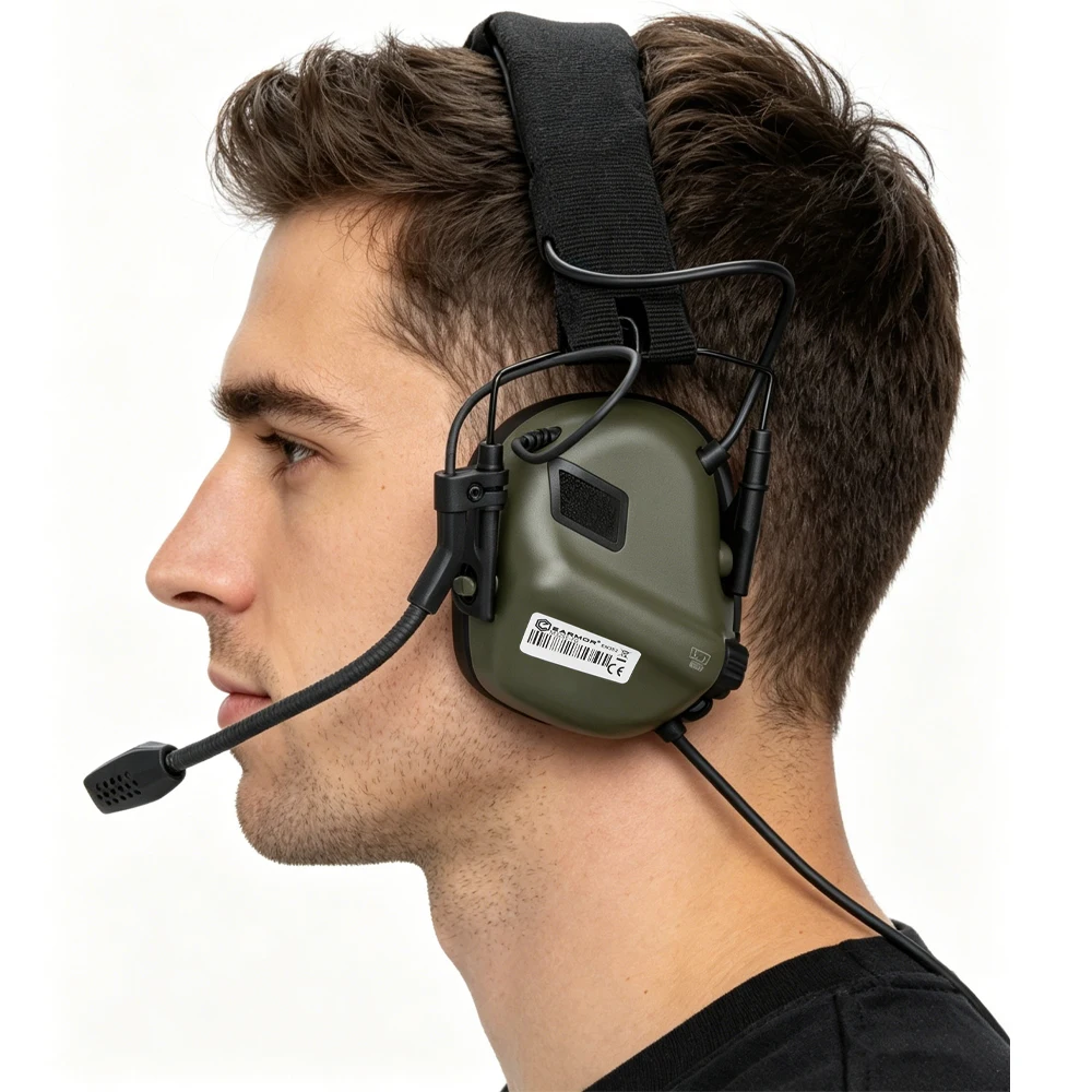 EARMOR M32 SE(SE 32) Taktisches Schieß-Headset + M51 PTT für Kenwood, Aktive Geräuschunterdrückung Ohrenschützer für Jagd, Airsoft – Detail 5