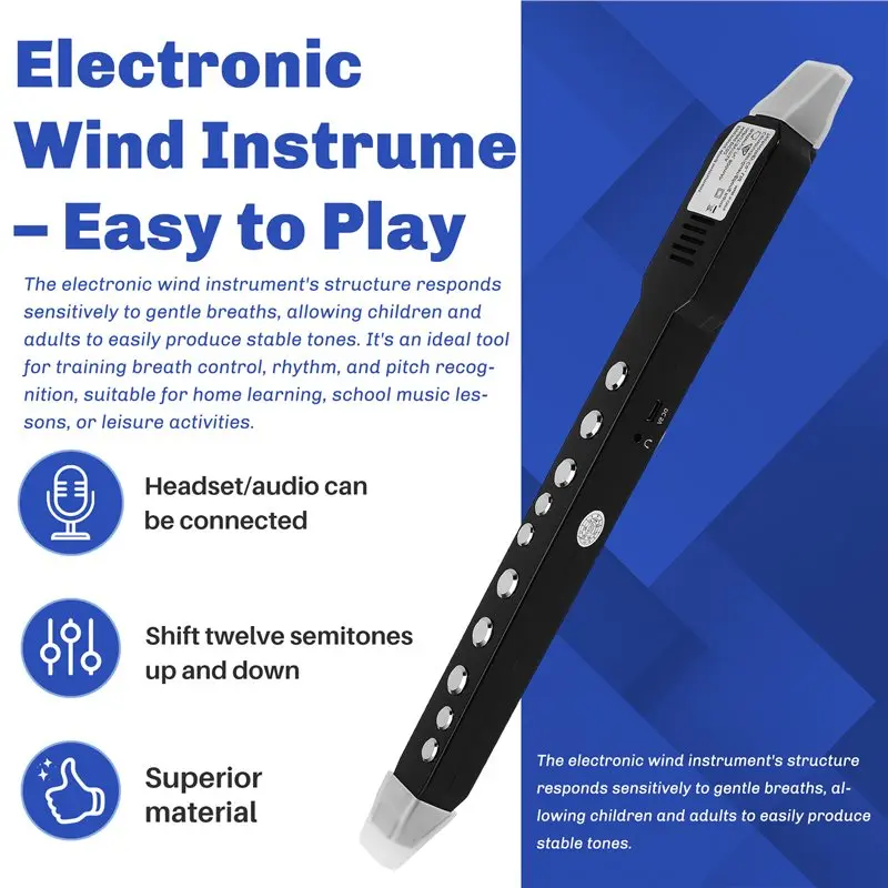 B92B-Electronic Saxophone, Gourbit Flute, Wind Instrument, Suona Flute, Electric Blowpipe, Performance-Type Wind Instruments
