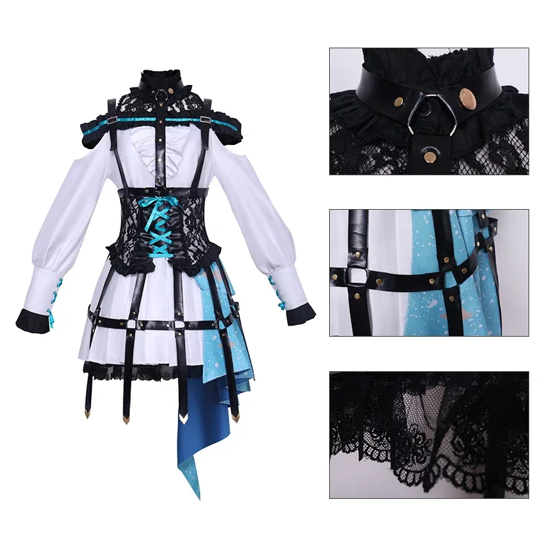 

Lovely Lolita Uniform Halloween Party Gifts Dress Costume Suits Anime Game Project Sekai Colorful Rose Cage Cosplay Miku Costume