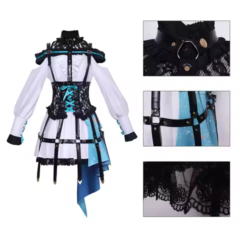 Lovely Lolita Uniform Halloween Party Gifts Dress Costume Suits Anime Game Project Sekai Colorful Rose Cage Cosplay Miku Costume