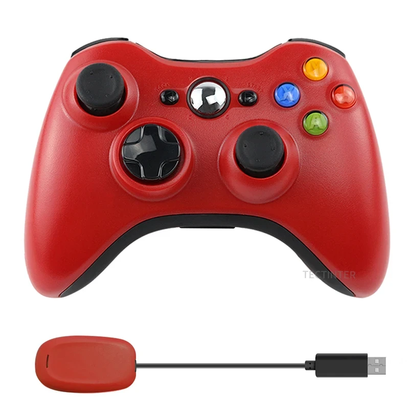 Controller Wireless 2.4G per Console XBOX 360 per Microsoft Gaming Gamepad adatto per PC Windows 7/8/9 con controllo delle vibrazioni