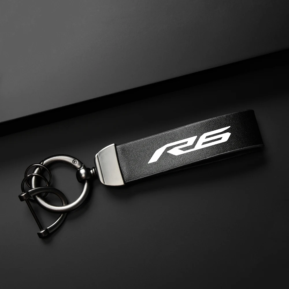 Holder Carbon Leather Keyring Motorcycle High-Grade leather Keychain Accessories For yamaha YZF R6 YZFR6 YZF-R6 2016-2020 2017