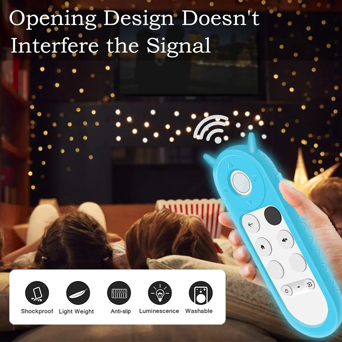 (A32M) Funda de silicona para control remoto Google Chromecast 2020, funda antideslizante y anticaída para control remoto D