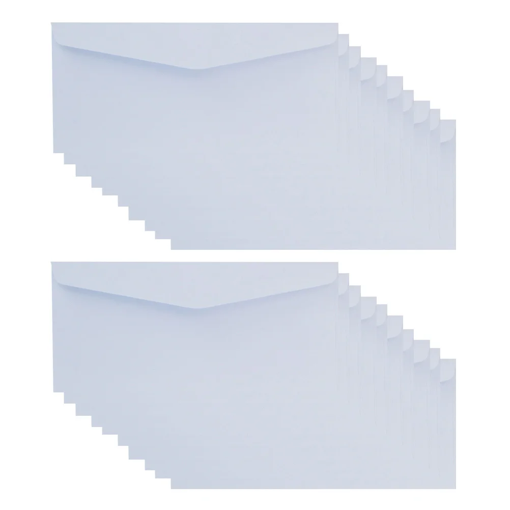 20 pçs arquivo de papel grosso em branco para armazenamento de carta material de escritório envelopes de dinheiro sem design de palavra reutilizável envelope de dinheiro portátil