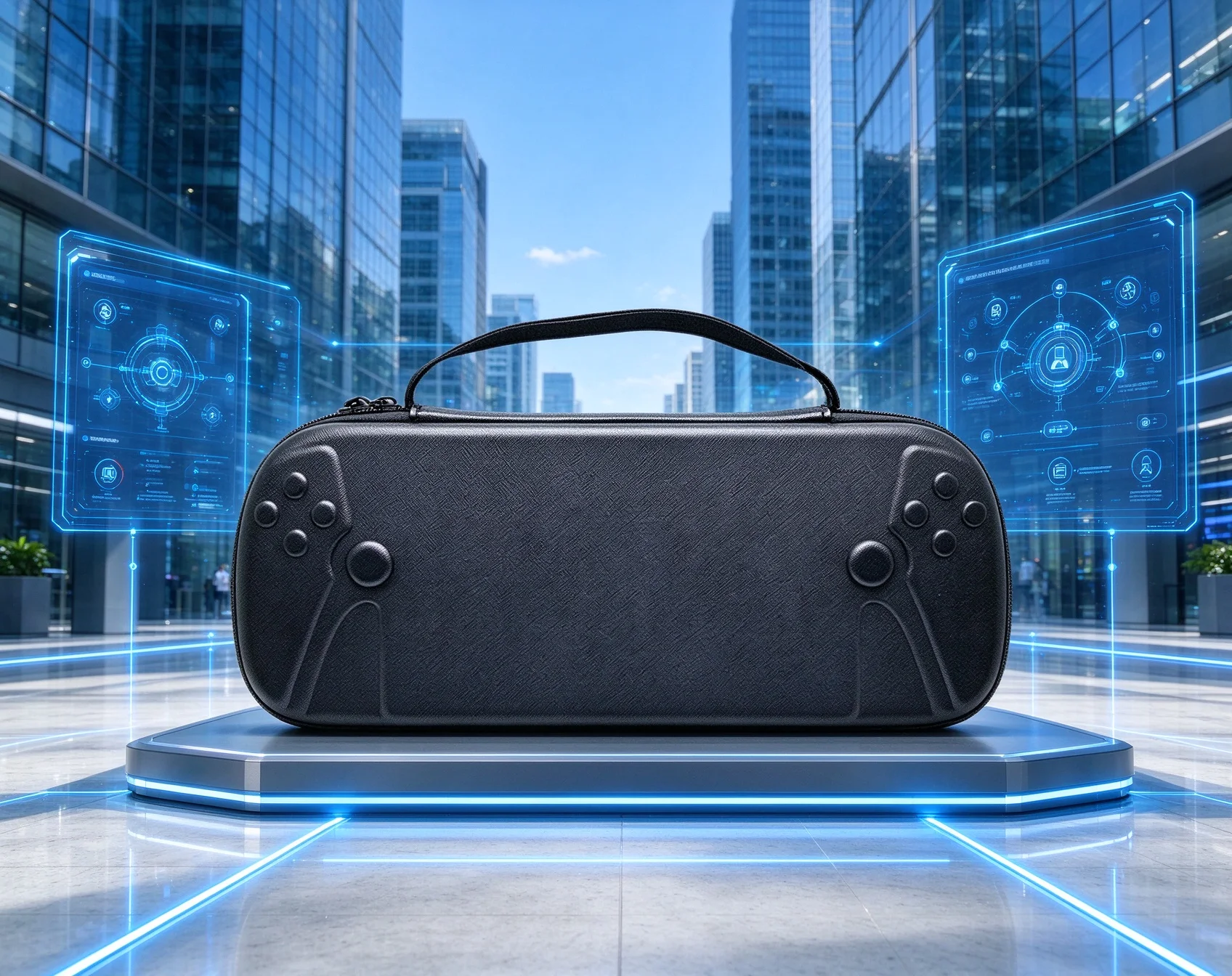 Storage Bag For Sony (PlayStation Portal) Molded inner contour matches the outline of the handheld player and avoids surface