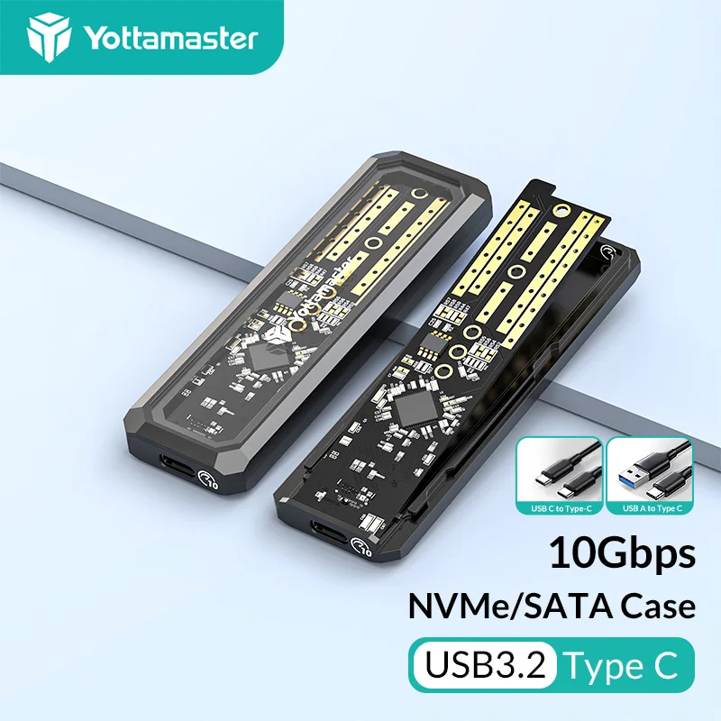 

Корпус для SSD-накопителя Yottamaster M2 NVMe SATA 10 Гбит/с USB3.1 GEN2 Type-C