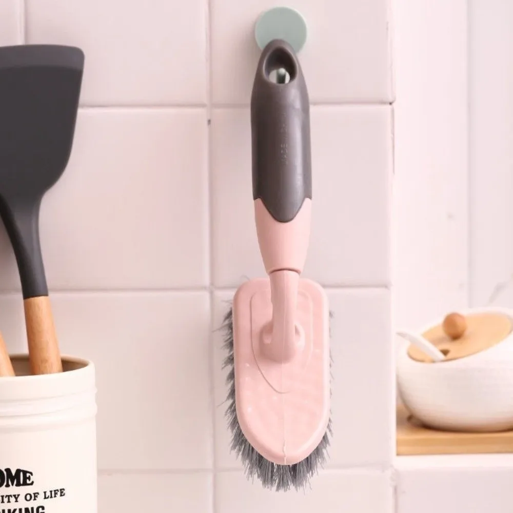 Long Handled Cleaning Brush Multifunctional Stiff Bristle Stain Removal Brush Floor Gap Stiff Bristle Brush Bathroom Use