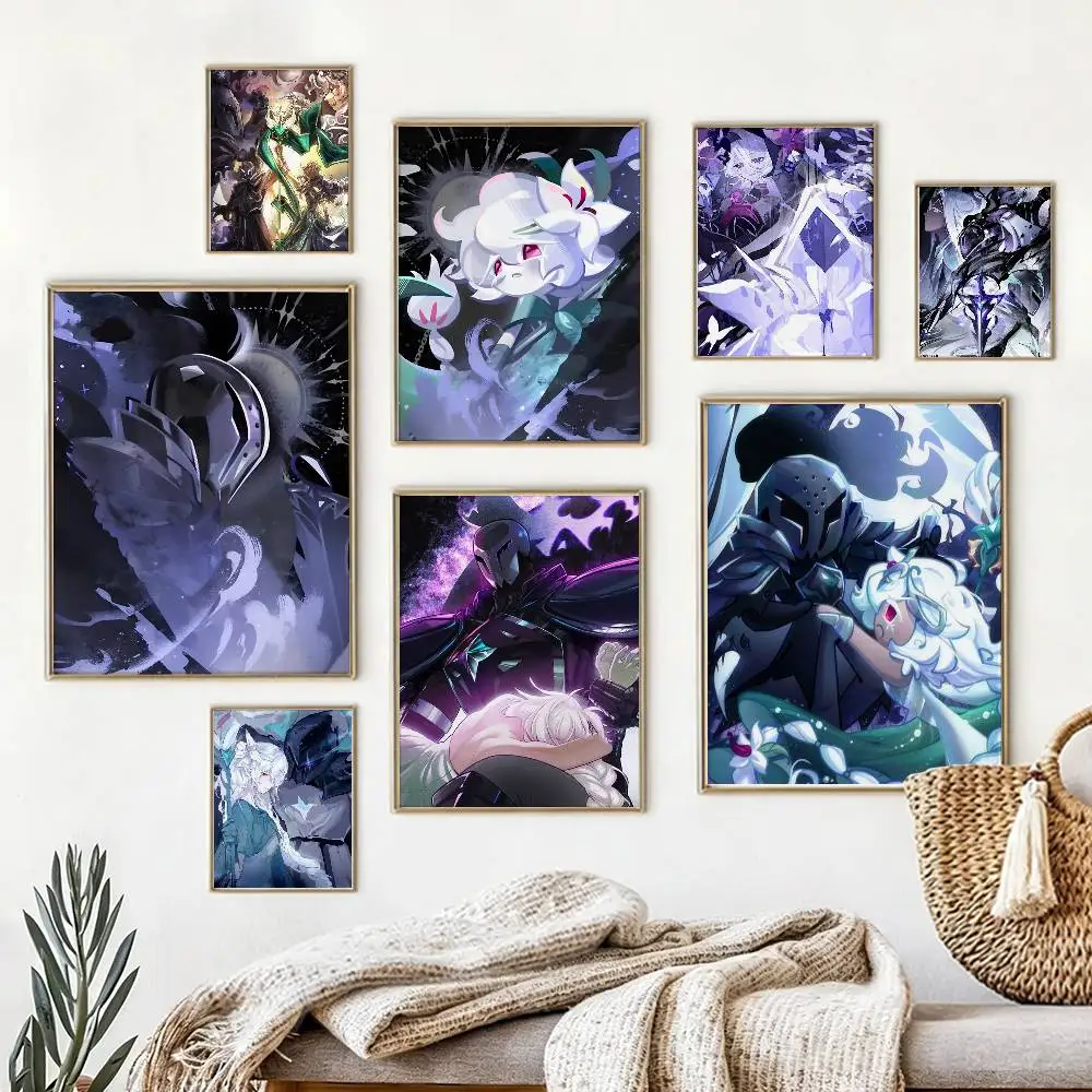 

W-White Lily Cookie S-Silent Salt Cookie Poster High Quality Dorm Living Room Aesthetic Wall Decoration Painting Stickers Gift
