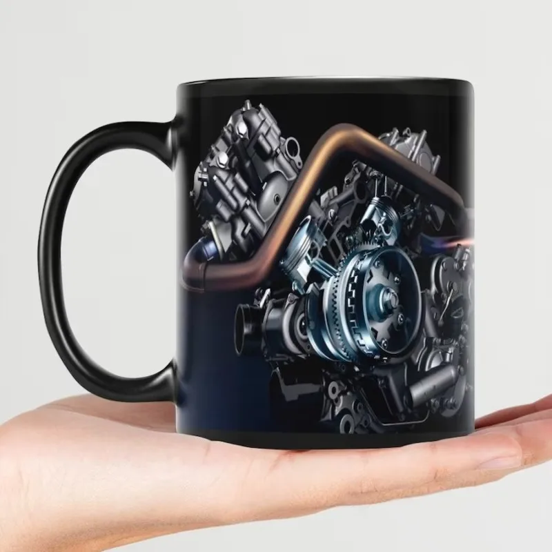 

Mechanic Engine Engine Ceramic Coffee Mug Water Mug Car Motorcycle Birthday Gift 300-400ml
