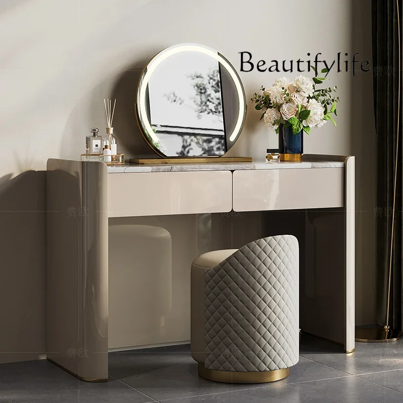 Light luxury dresser marble paint fashion designer postmodern senior makeup table