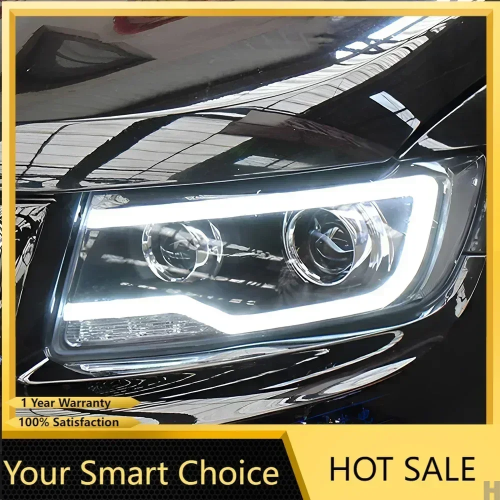 Upgraded Car Front Lamp for Jeep Compass 2011-2016 Auto LED Headlights Assembly High Configure Projector Lens Design Accessories