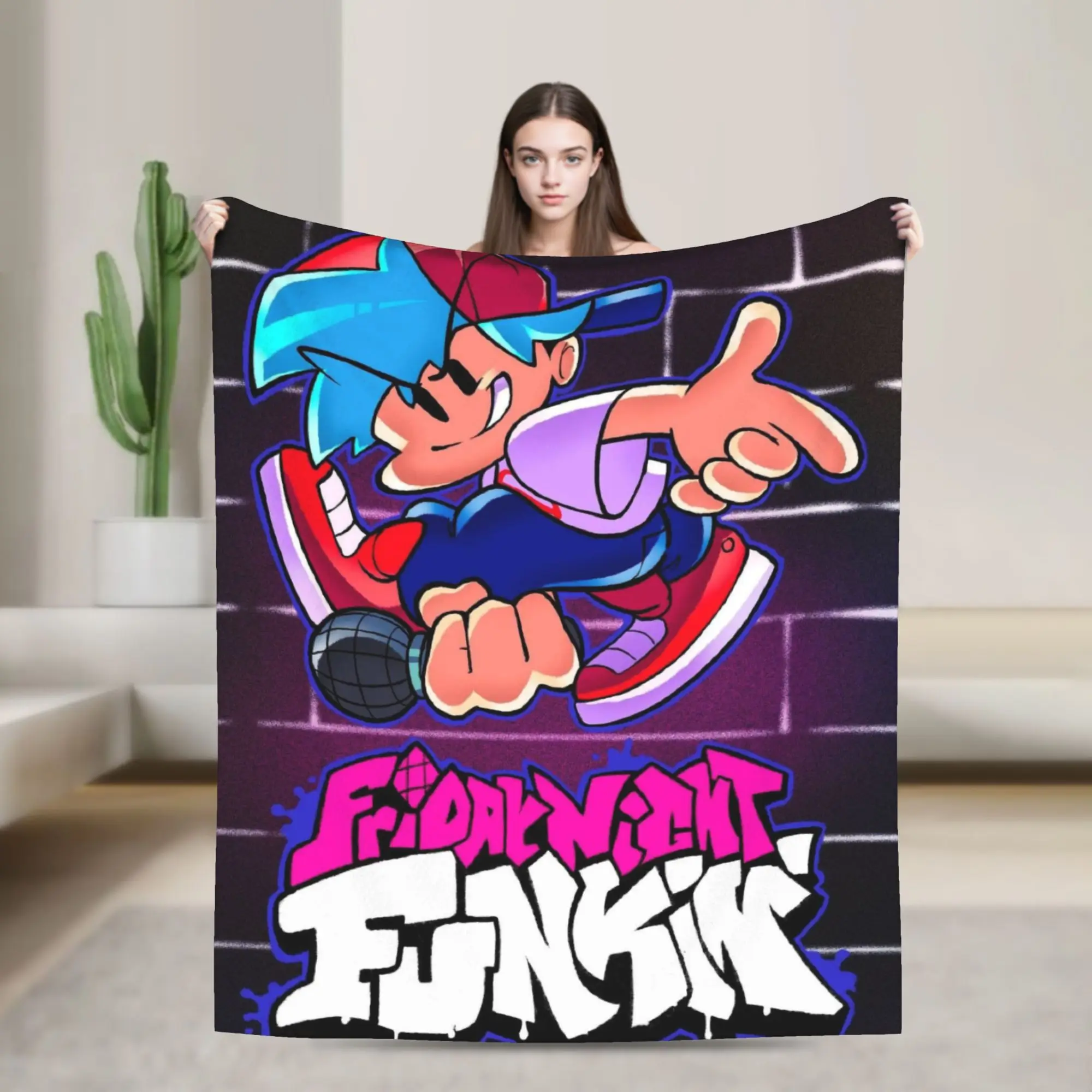 

Friday Night Funkin Merch Blanket Lightweight Warm Throw Blankets for Bed 50x60 Inches Multiple Sizes Bedding Throws