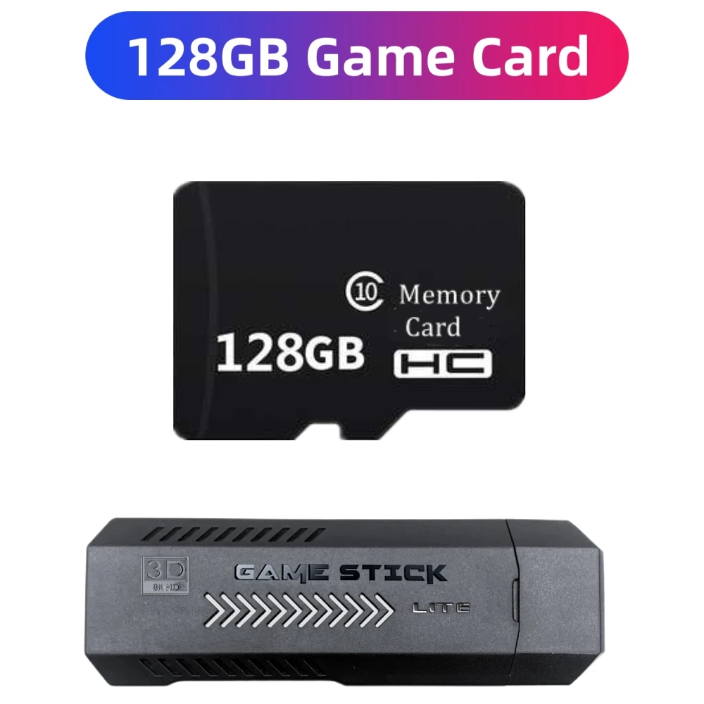 Game Card For X2 PLUS Game Stick Video Game Console 64GB 128GB X2+ Memory Card With 40000+ Free Games