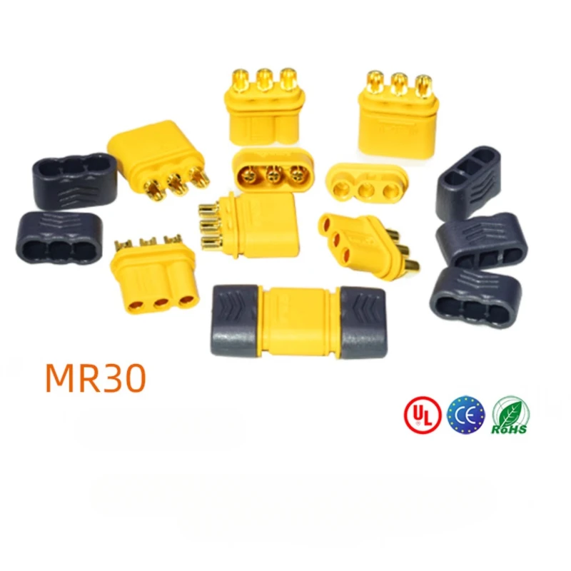 

5 Pairs MR30 Male Female Connector Plug with Sheath for RC Lipo Battery RC Multicopter Airplane