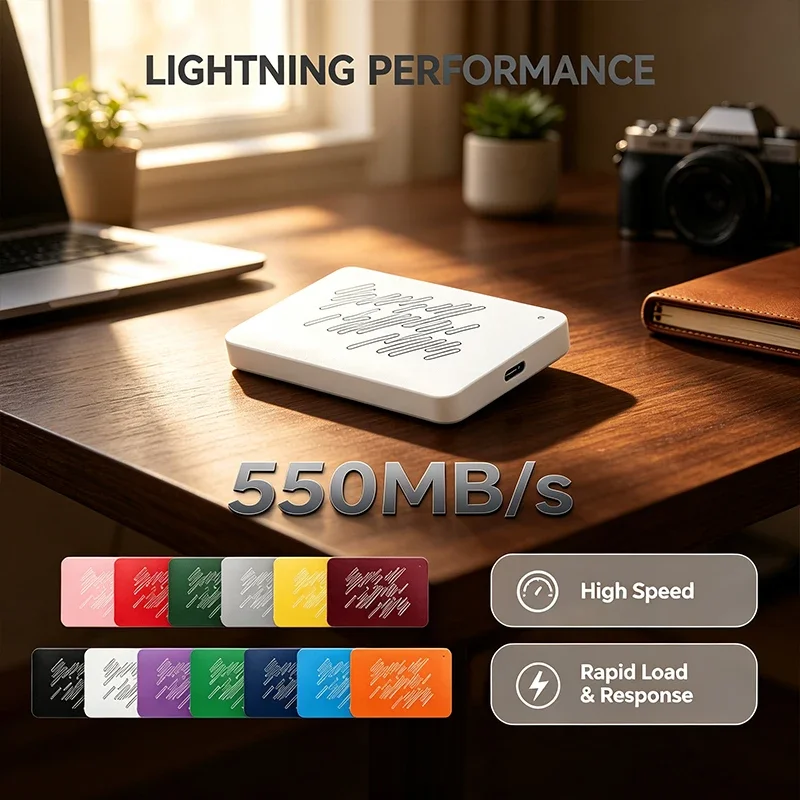Original A3 White/Army Green/Red Portable External Hard Drive Large Capacity Storage Disk for Laptop Desktop Notebook Smartphone