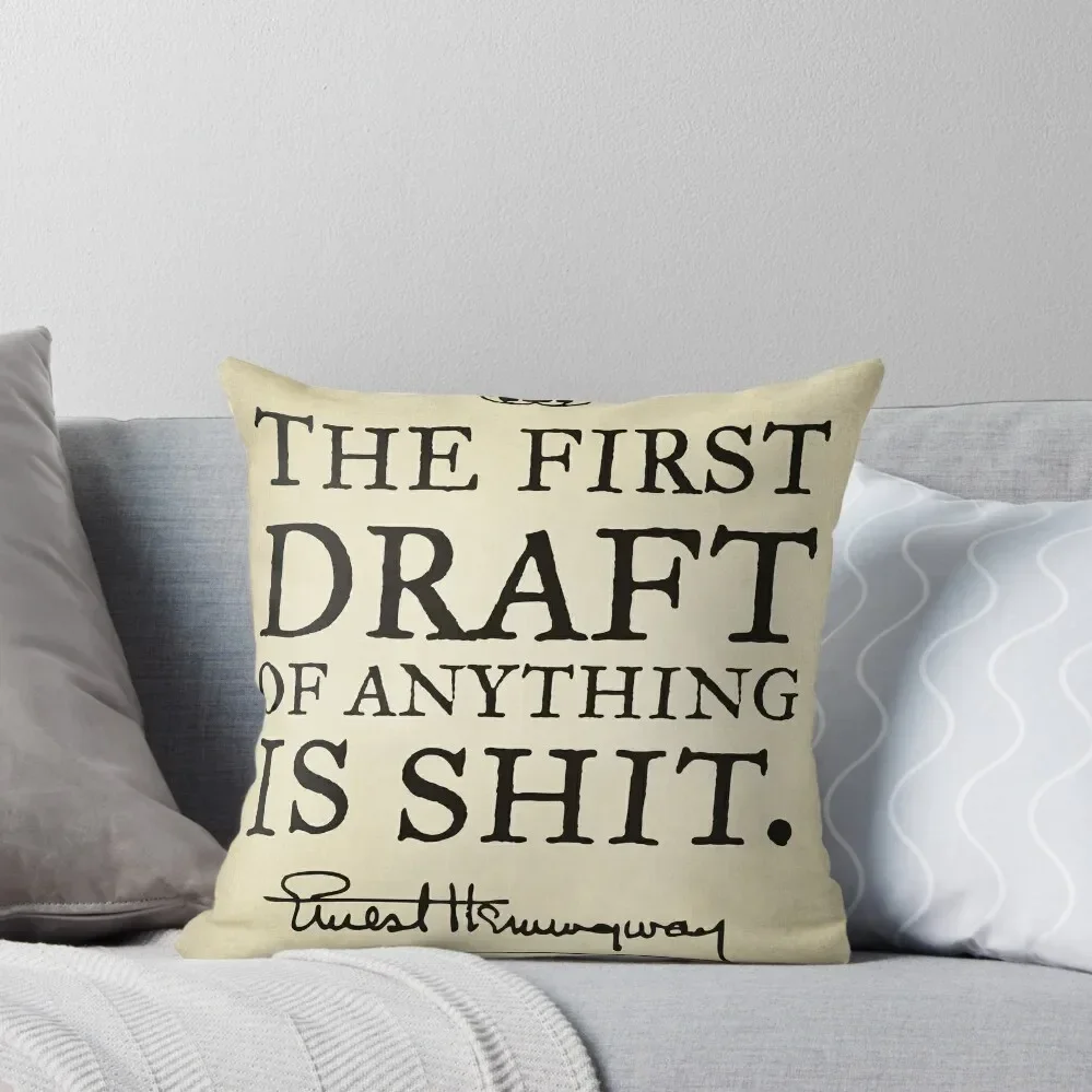 

Hemingway First Draft Throw Pillow pillows decor home home decor items pillow