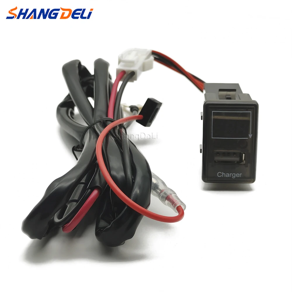 

Car Charger USB Interface Charger Socket Fast Charge Adapter QC3.0 Power Switch For ISUZU MU-X Jim D-MAX Rank V-Cross