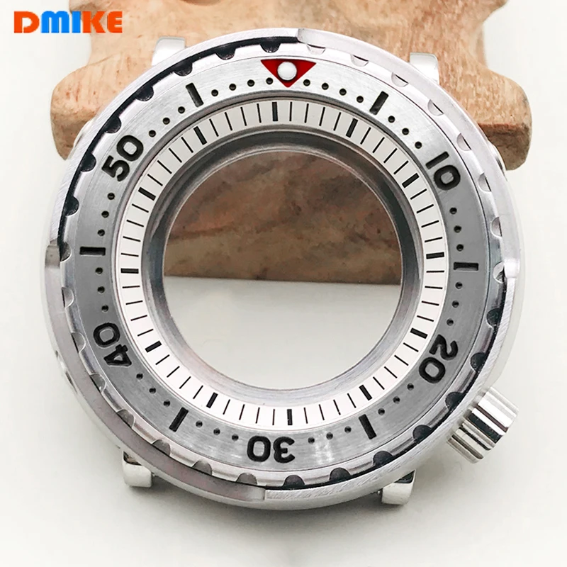 

47mm Tuna Canned Watch Case Sapphire Crystal Glass Case Fit For NH34 NH35 NH36 7S26 Movement Transparent Back Cover Watch Cases