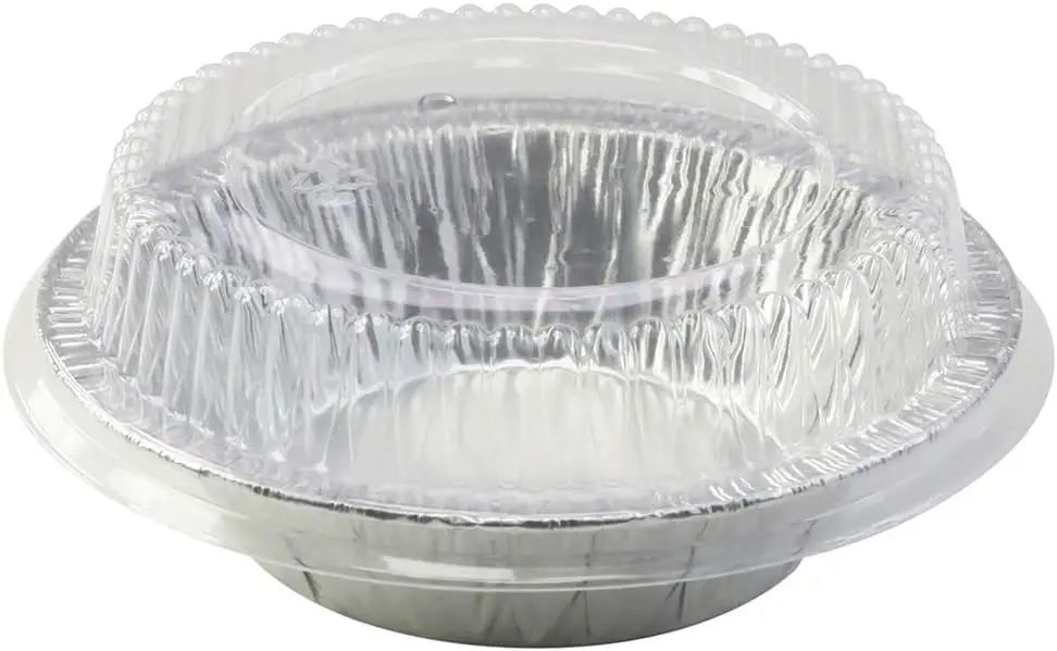 Safca Disposable Aluminum Foil Tart Pan with Lid - 5