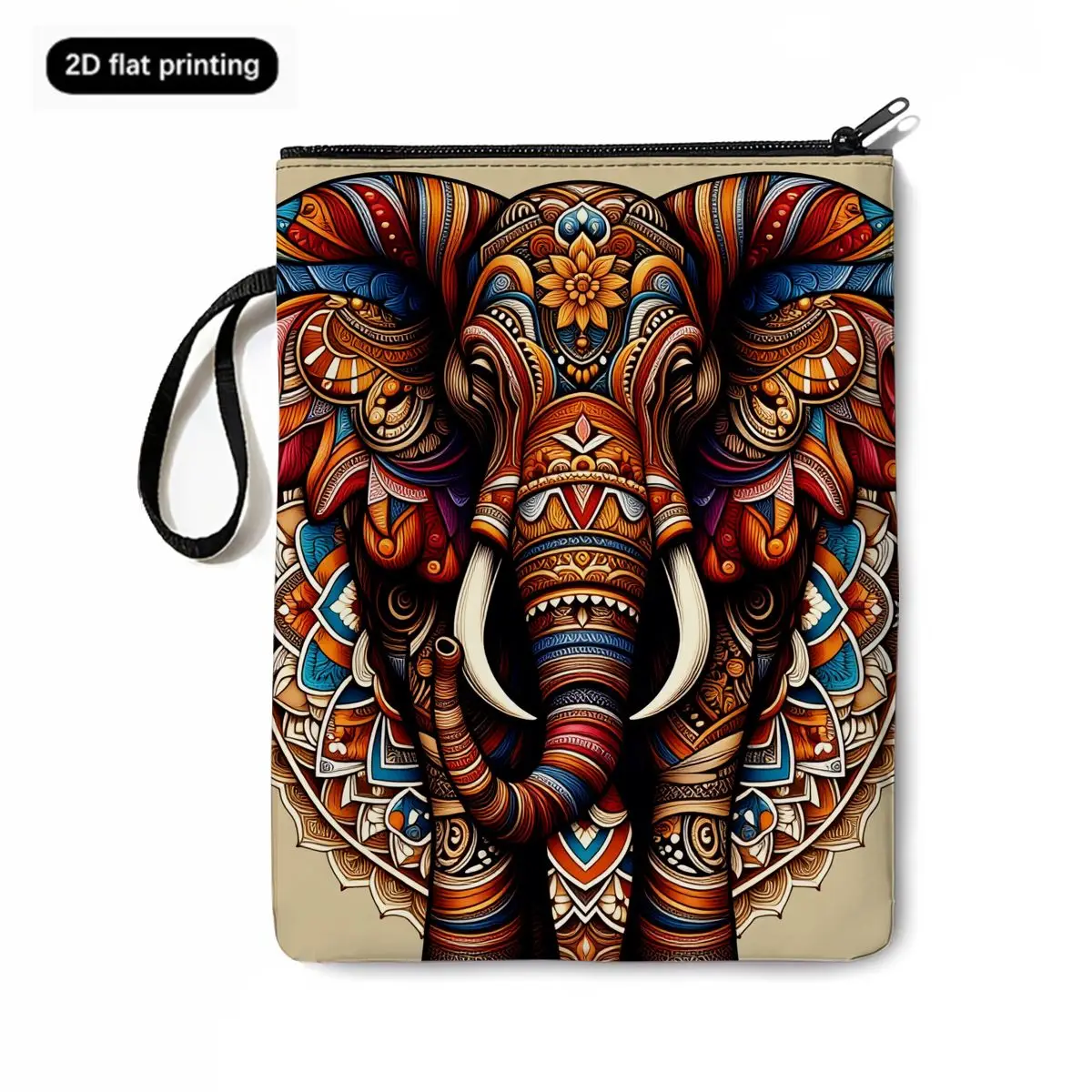 

Elephant Book Sleeve, Lightweight Zipper Book Cover with Wrist Strap for Teachers & Students for Boy/Girls Best Gifts
