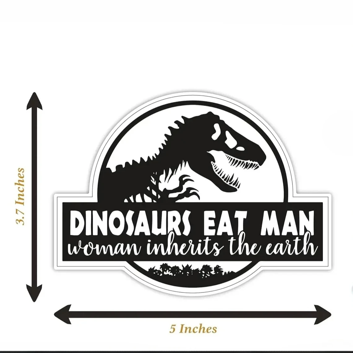 

1PC Dinosaurs Eat Man Funny Sticker Removable Vinyl Decal For Car Bumper Window Indoor Outdoor Wall Decor