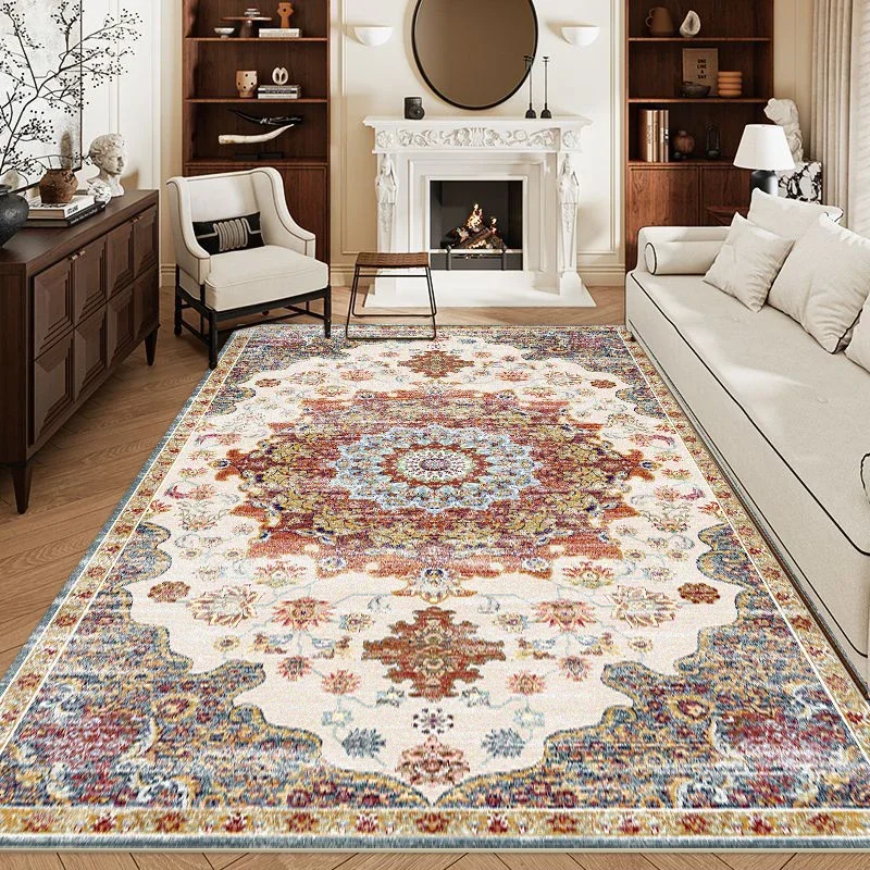 Bohemian Style Rugs for Bedroom Large Carpet Living Room Decoration Retro Carpet Fluffy Soft Lounge Floor Mat Thickend Plush Rug
