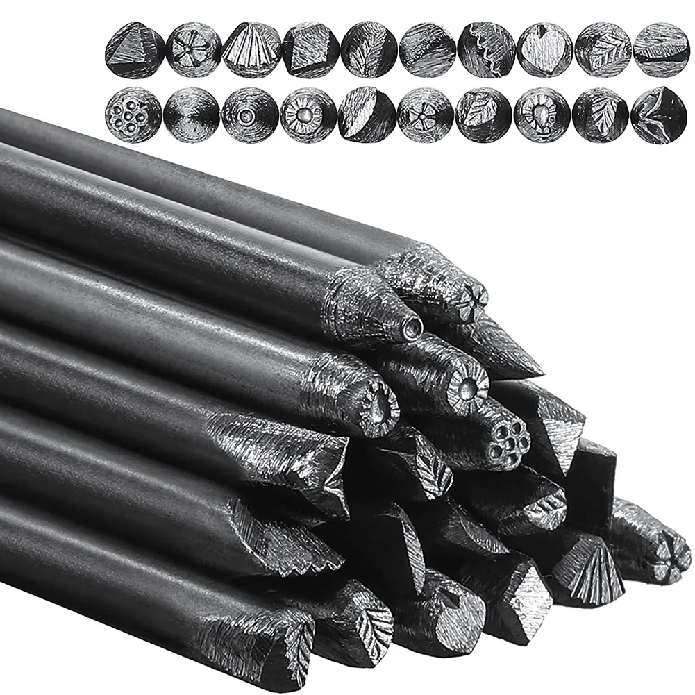 ABUN-20 Packs Steel Punches 4 Mm Flower Punch Stamp Set Practical Metal Stamping Kit Stamping Jewelry Tools For Jewelry DIY view 4