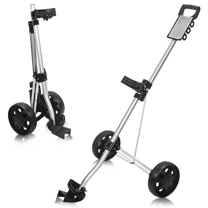 

Golf chartered cart, two-wheeled cart, aluminum alloy trolley foldable storage cart Golf supplies