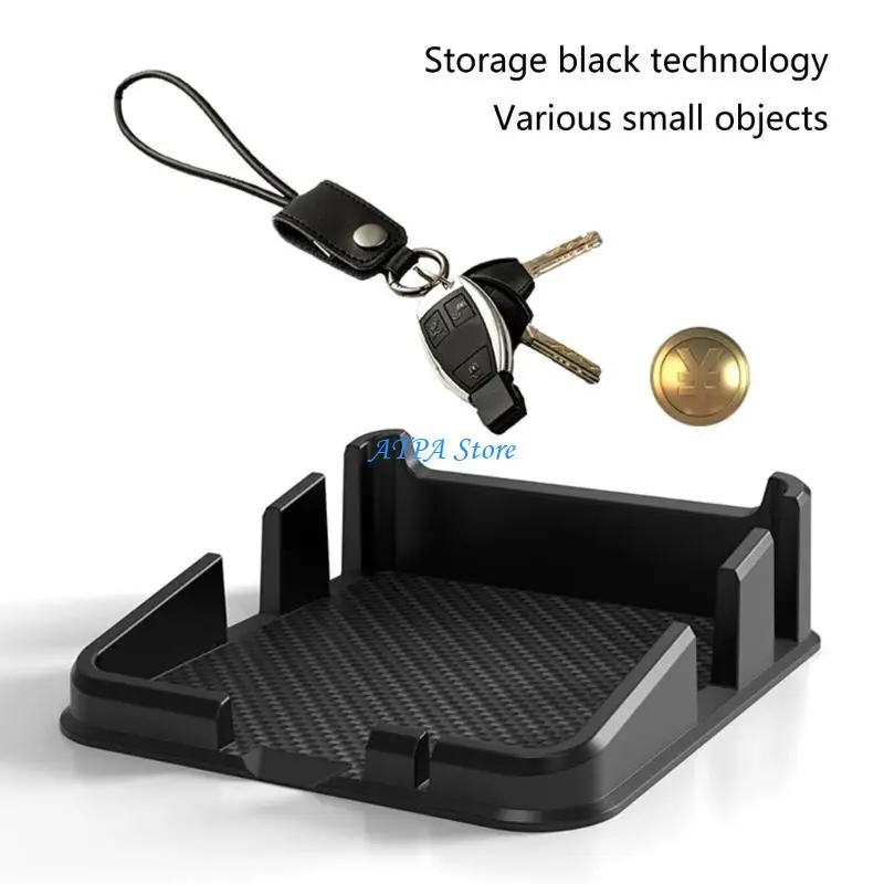

U13C Car Phone Holder Stand Mount Dashboard AntiSlip Silicone Mat Pad for Key Cards