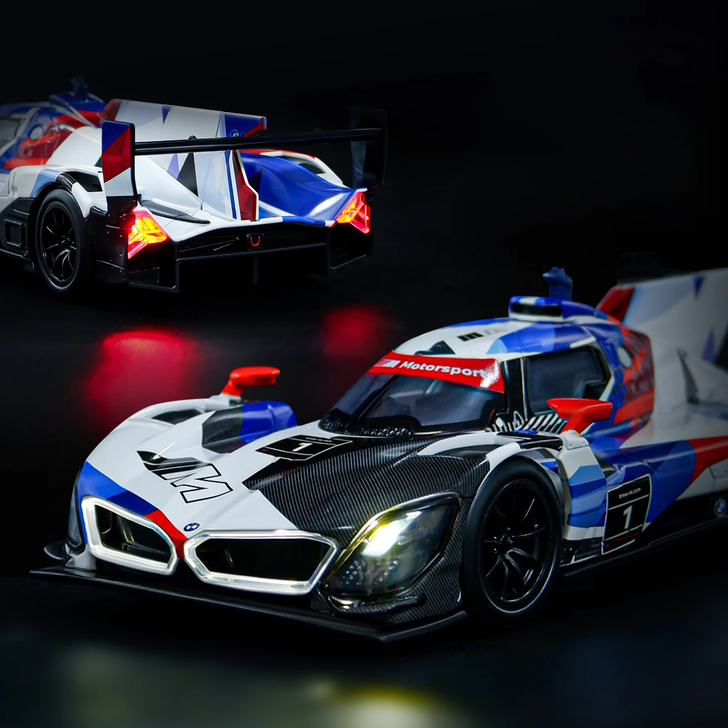 

1:24 M Hybrid V8 Super Racing alloy car die-casting model dynamic sound and light toy series collection gift