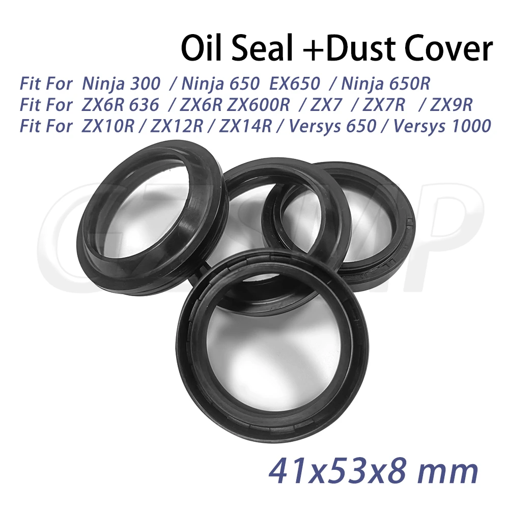 

Motorcycle Front Fork Oil Seal Dust Seal Fit for Kawasaki Ninja ZX6R ZX600R ZX10R ZX14R Versys 650 1000 Z1000