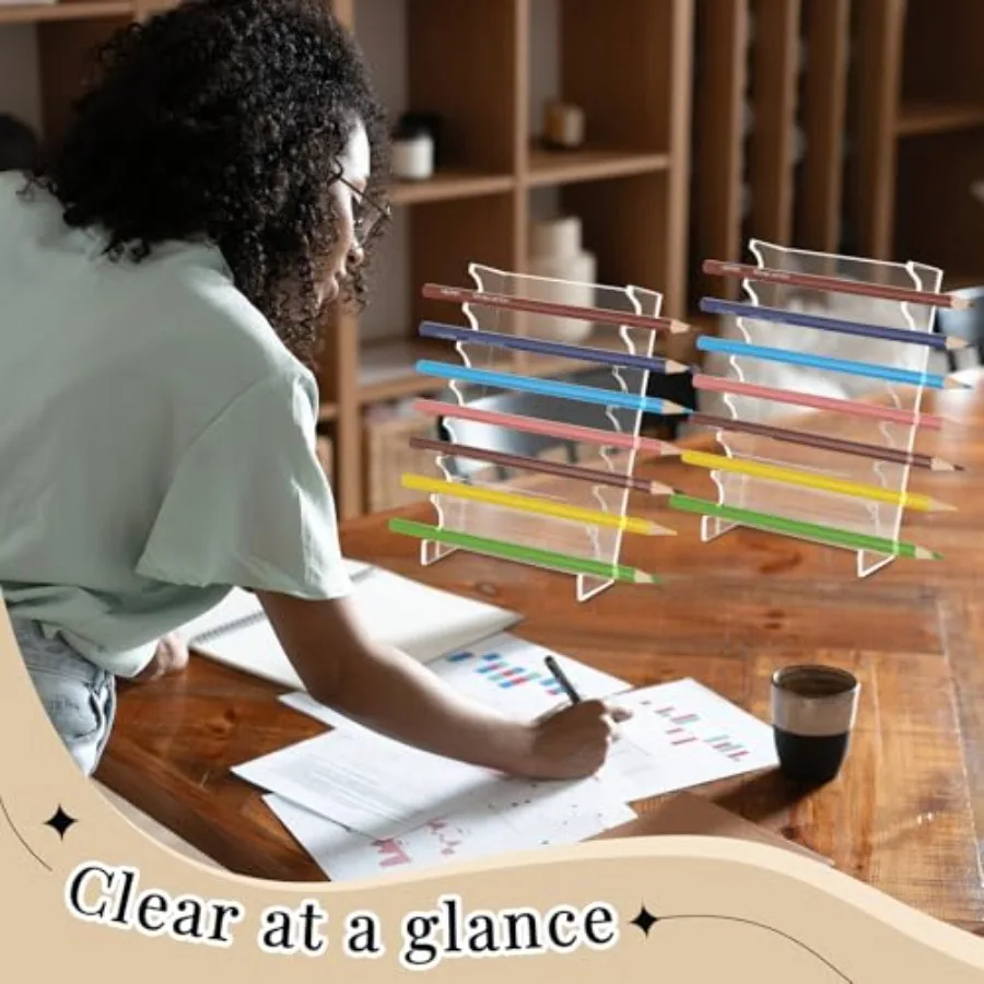 2個セット アクリル製メイクブラシホルダー 化粧ブラシ乾燥ラック ペン立て ディスプレイ メイクアップアーティスト ネイルブラシ パイプスタンドに最適