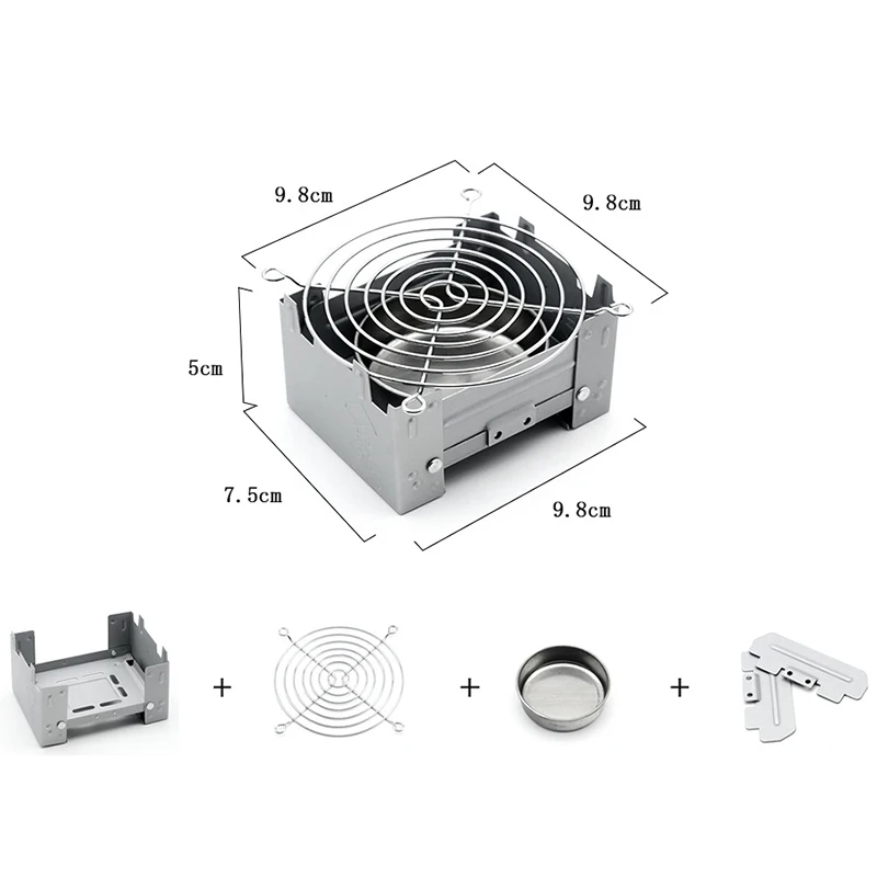 طوي التخييم الكحول موقد معدات التخييم المحمولة الفولاذ المقاوم للصدأ الصلبة الوقود الكحول مواقد لوازم طباخ في الهواء الطلق