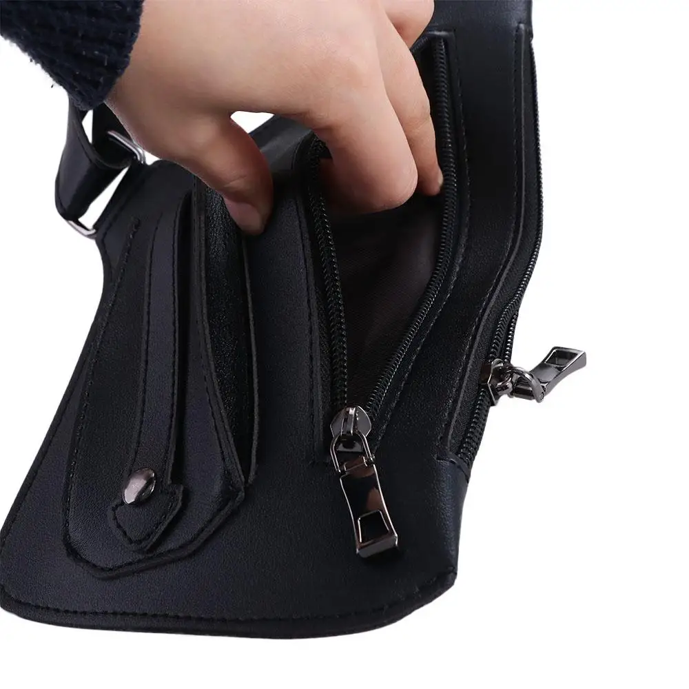 

Leather Strap Underarm Strap Wallet Pocket Luxury Vintage Mobile Phone Purse Vest Bag Double Hidden Pocket Double Shoulder Pouch