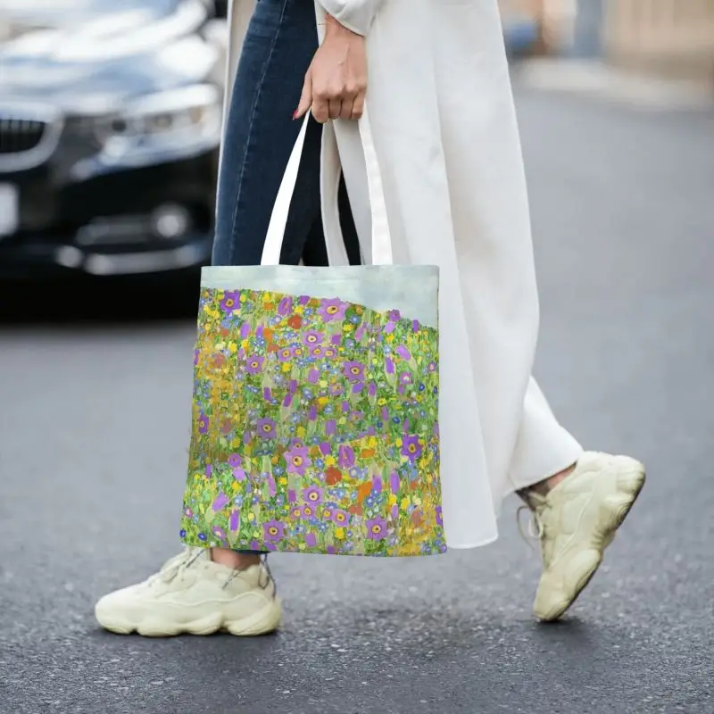 Gustav Klimt, Vienna Tote bag fashion shoulder bag canvas handheld folding bags women's casual large capacity shopping bag