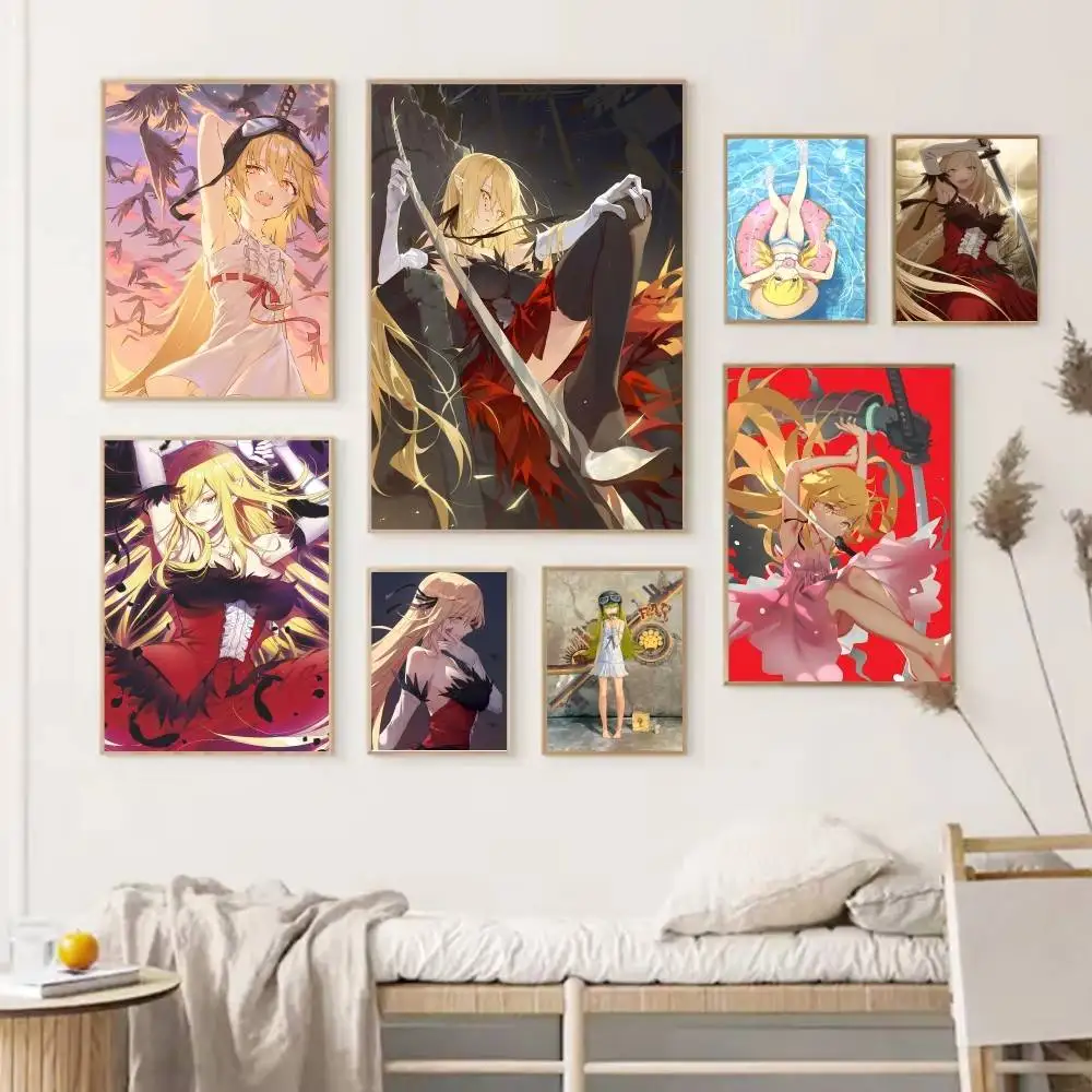 Anime M-Monogatari Series O-Oshino Shinobu Posters HD Print Vintage Wall Art Decor for Home Study Room