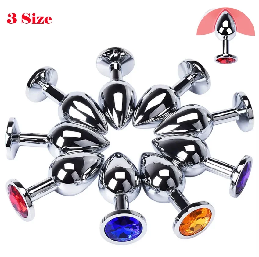 3Size SML Stainless Steel Metal Anal Plug Ass Buttplug Prostate Massager Sex Toys for Couples Women Men Adult Erotic Products