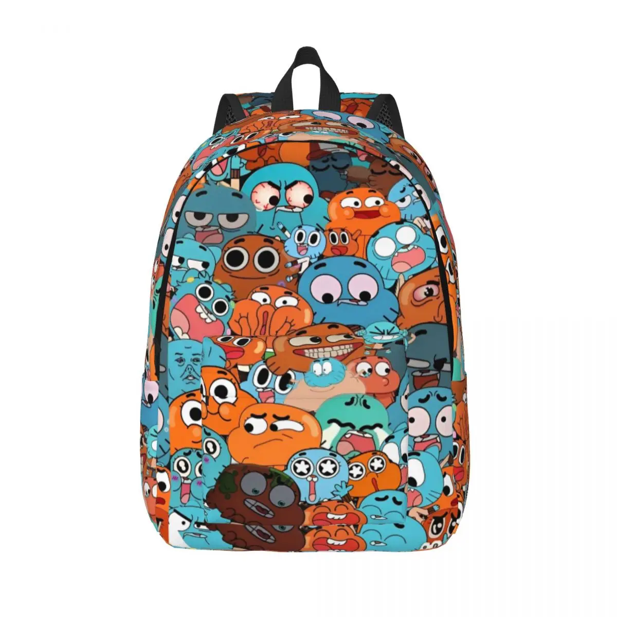 

Рюкзак Gumball для мужчин и женщин, повседневный школьный рюкзак для работы с героями мультфильмов, холщовые сумки для колледжа с карманом