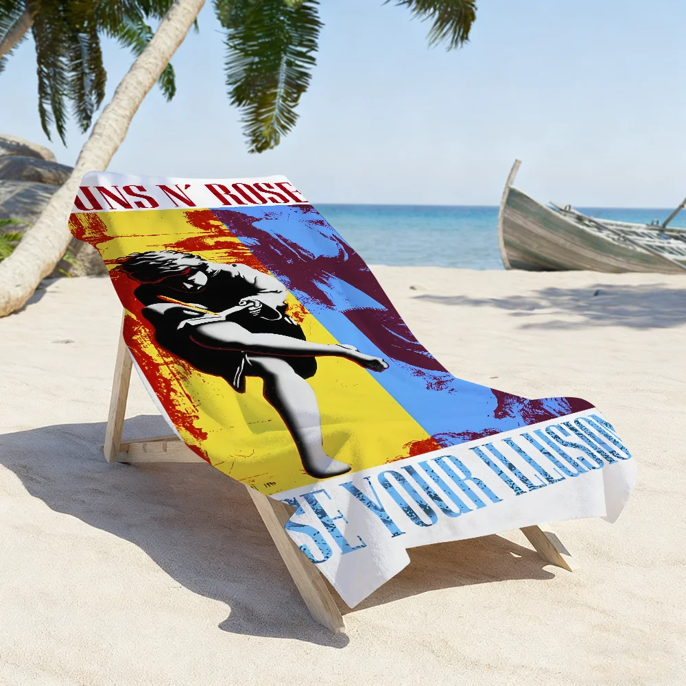 Rock Band G-Guns-N R-Roses Music Towel Soft Pool Gift For Travel Gym Shower Camping Quick Dry Sports Large Beach Towels