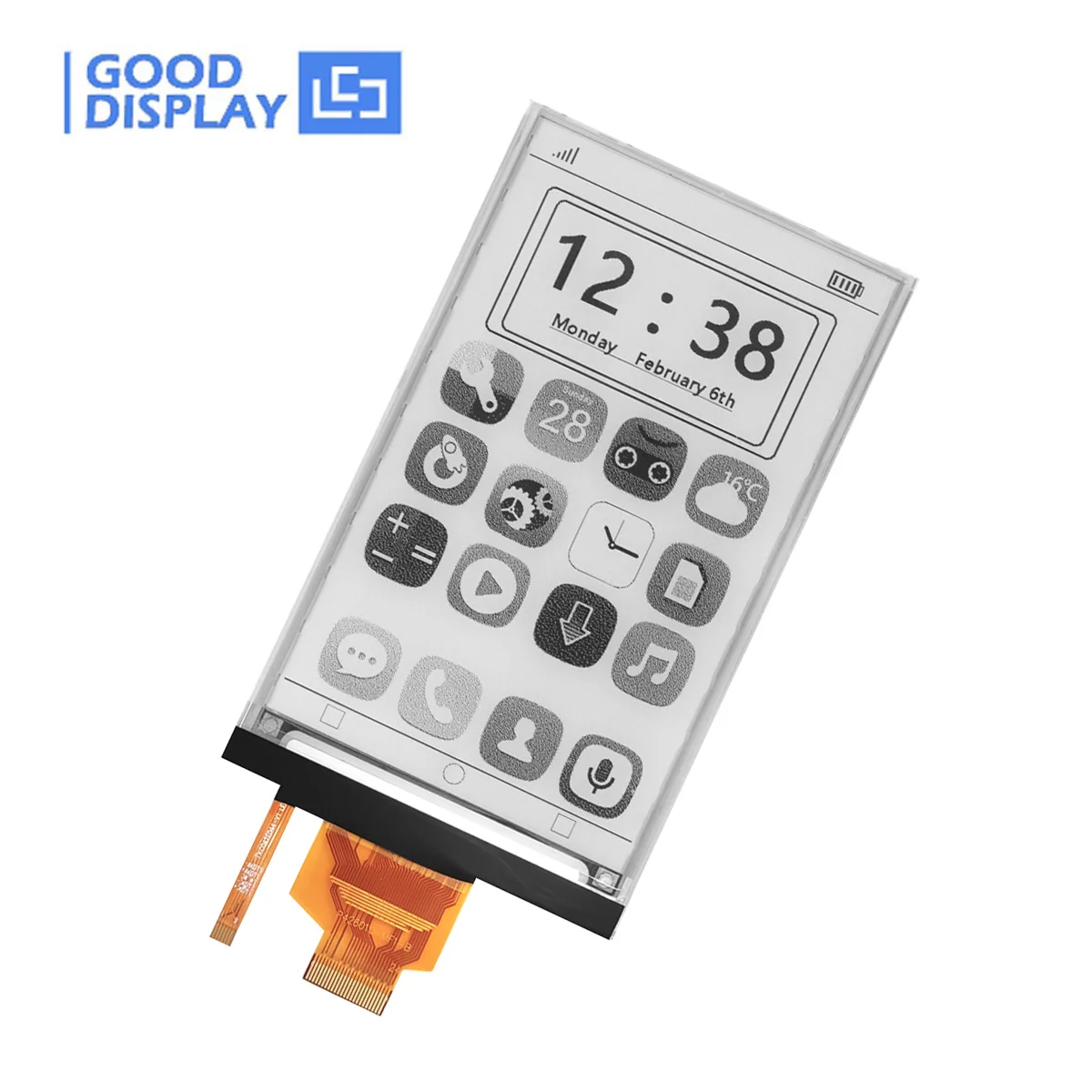 4,26 inch 800x480 E-inktdisplaymodule met hoge resolutie, 7 LED's voorlicht en ultragrode kijkhoek, SPI-interface met laag vermogen