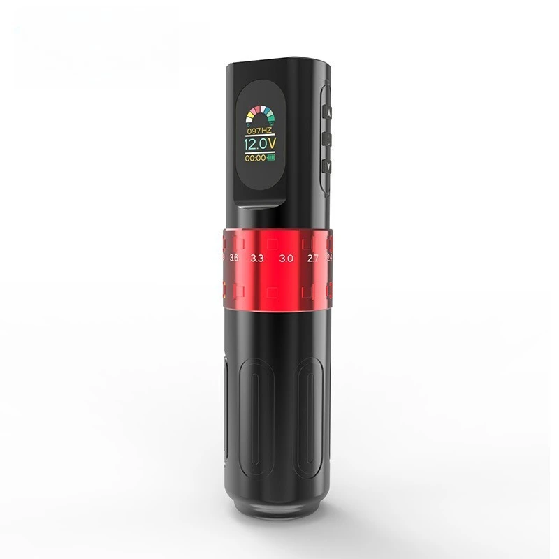 Battery-Powered Tattoo Machine 4.0 Stroke Adjustable LED Display Portable Device