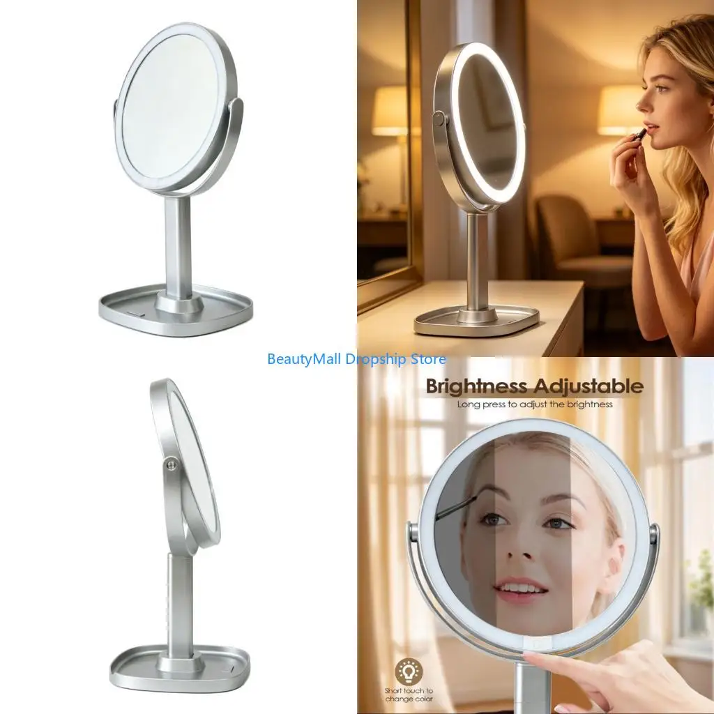 40JD Modern Touch Activated Makeup Mirror 2000mAh Rechargeable Power Easy Carry