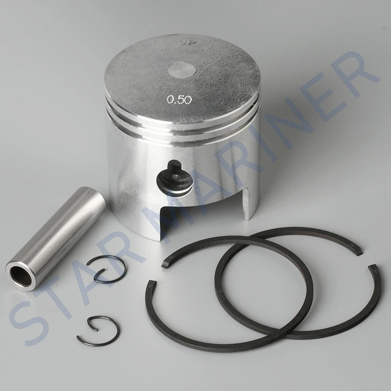 350-00004-0 Piston and Rings Kit 60.5MM (+0.5MM O/S) Replaces For TOHATSU Outboard Motor Parts 18HP MB18 M18 350-00004