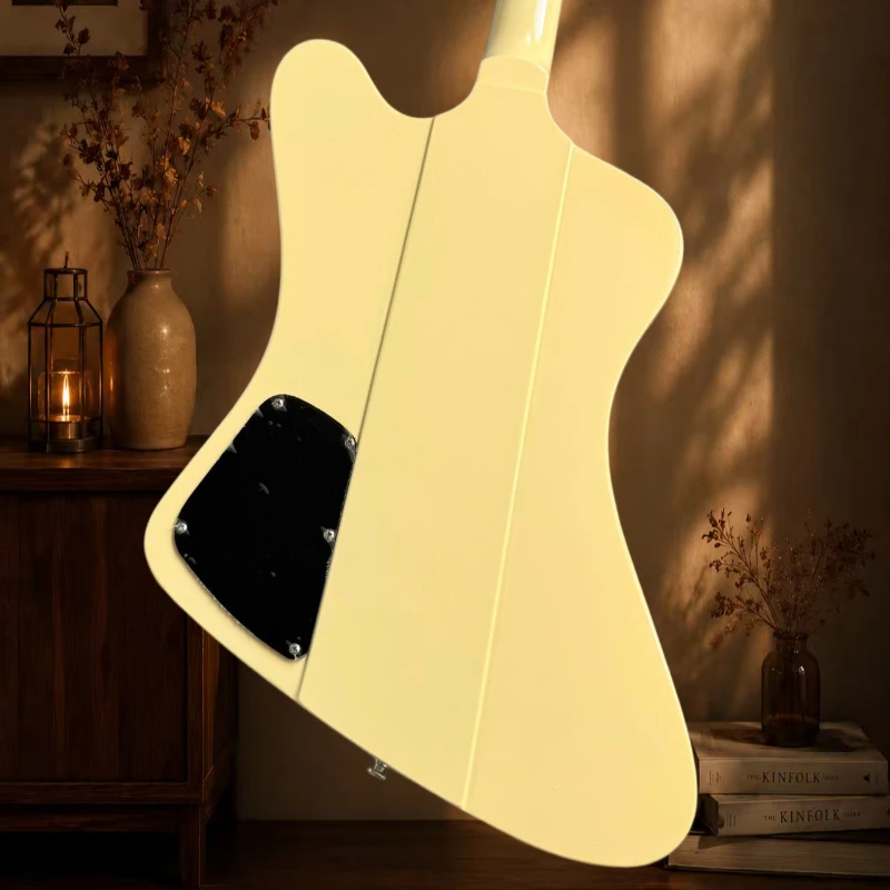 Hot 40 Inch Milk Yellow Firebird Electric Guitar Highly Infecting Mahogany Body Special Customized HH Pickup Rock Free Delivery