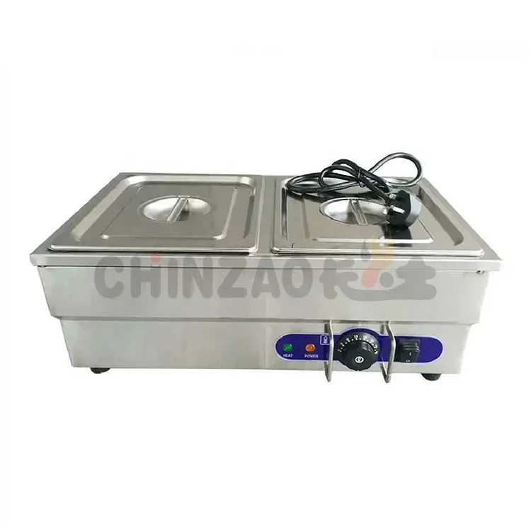 Restaurant Catering Equipment Desktop 2-Pan Electric Bain Marie Food Warmer With Temperature Controller