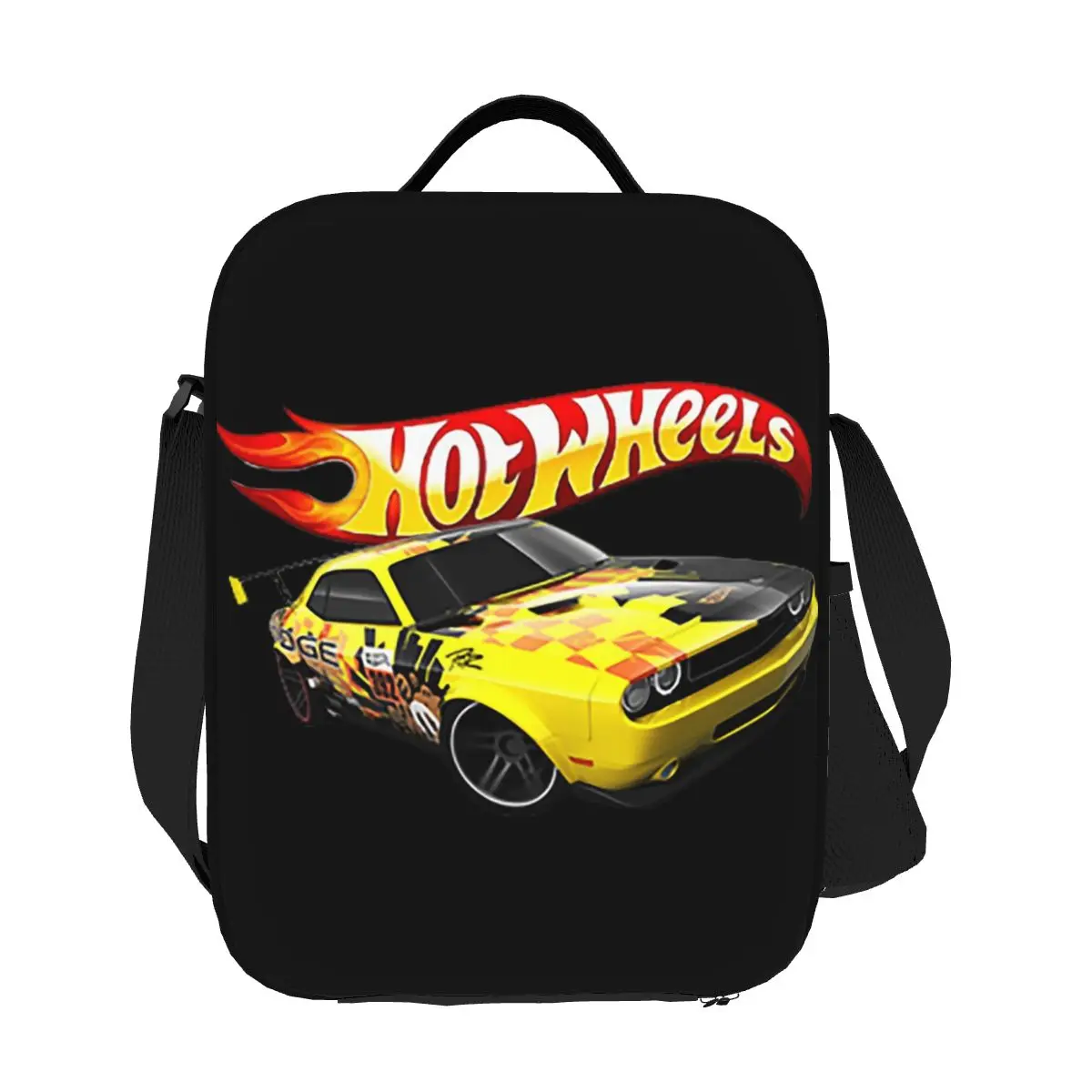 

Custom Sport Car Hot Wheels Resuable Lunch Boxes for Women Classic Racing Thermal Cooler Food Insulated Lunch Bag
