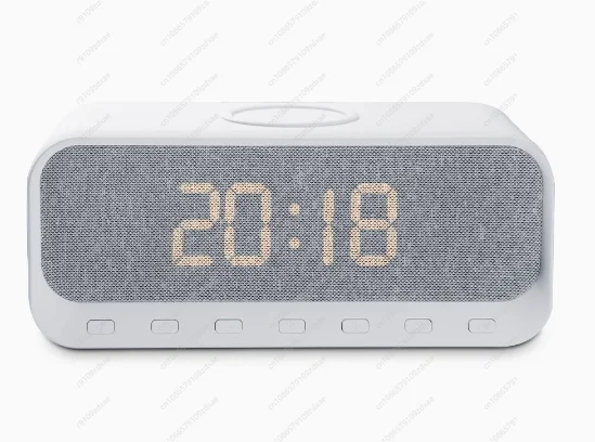 

Multifunctional desktop alarm clock wireless charging Bluetooth speaker, suitable for simple room decoration